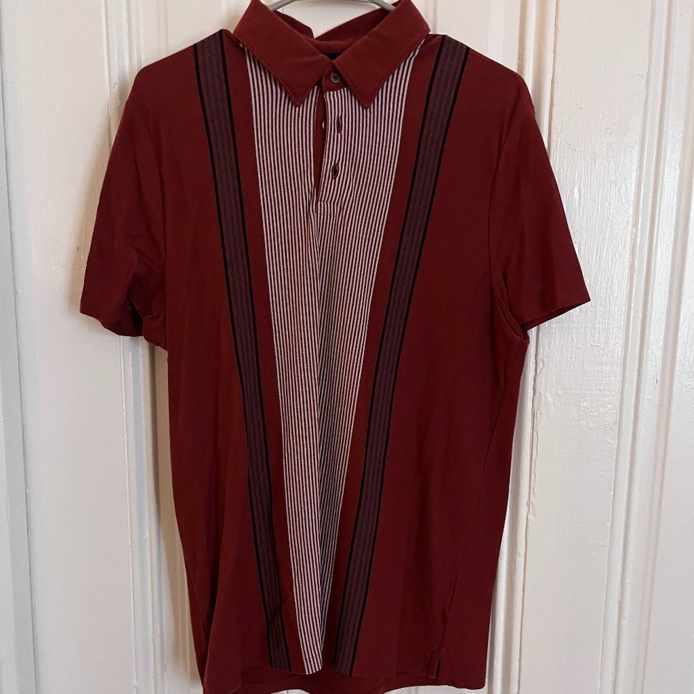 Express Men's Medium Casual Red Short Sleeve Shirt